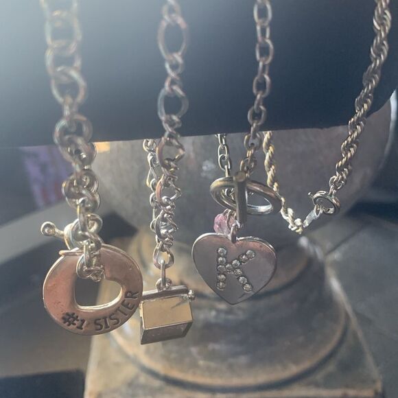 Vintage Charmed Bracelets - SET of 4, in Silver tone, Unmarked - Picture 3 of 3